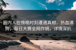 圈内人在傍晚时刻遭遇真相，热血沸腾，每日大赛全网炸锅，详情深扒