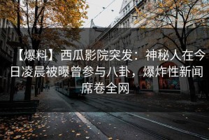 【爆料】西瓜影院突发：神秘人在今日凌晨被曝曾参与八卦，爆炸性新闻席卷全网