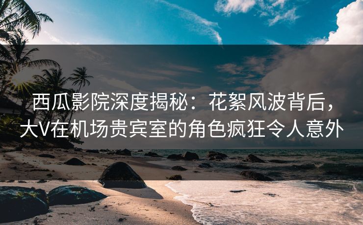 西瓜影院深度揭秘：花絮风波背后，大V在机场贵宾室的角色疯狂令人意外
